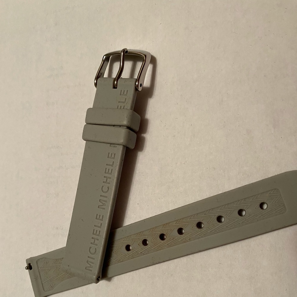Michele Grey Rubber Wrist Strap